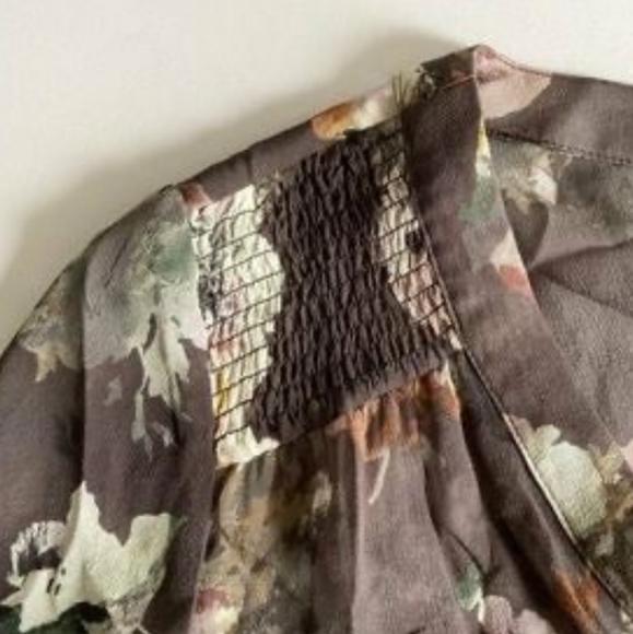 𝅺joie Silk Floral Semi Sheer Long Sleeve Blouse - Picture 5 of 6
